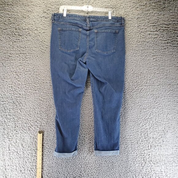 Gap Jeans Womens 14 Blue Boyfriend Fit Medium Wash Denim Stretch Relaxed Casual - Picture 12 of 13